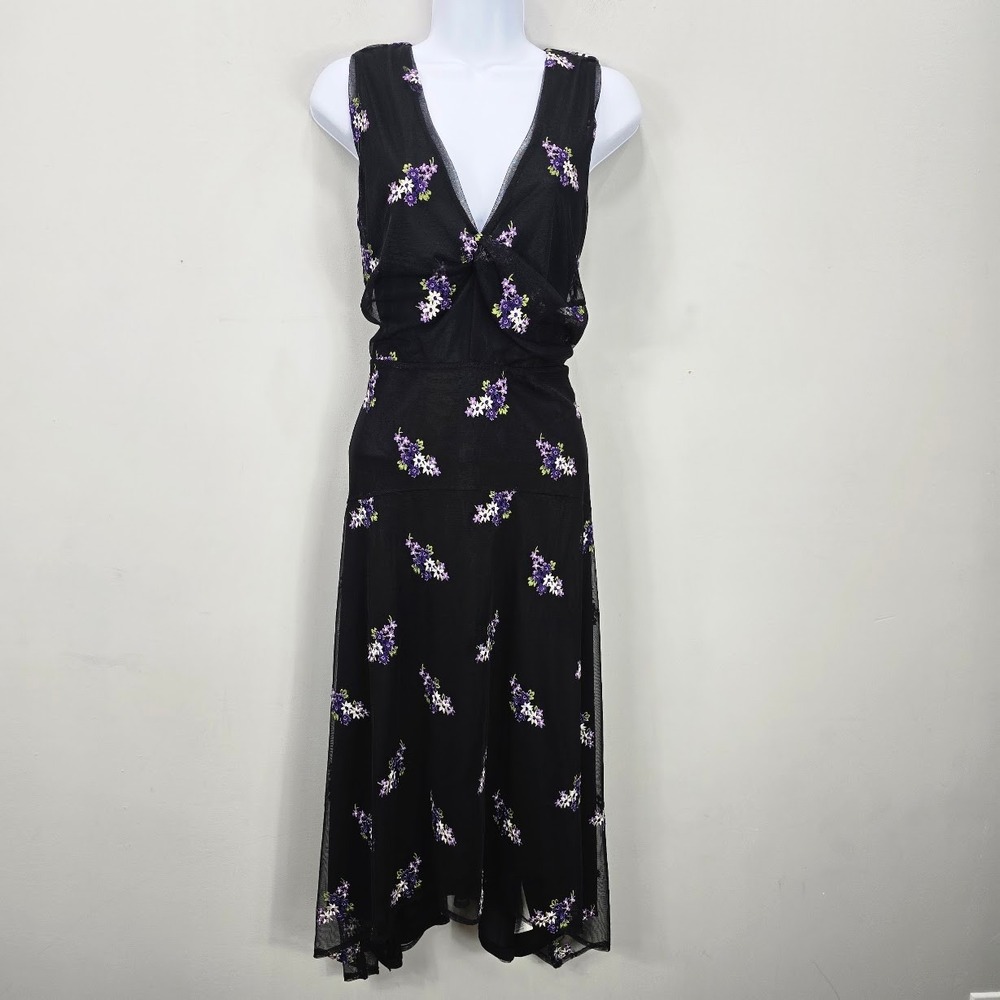 Michael Kors Dress XL Embroidered Fairy Romantic Asymmetrical HOCO Whimsigoth
